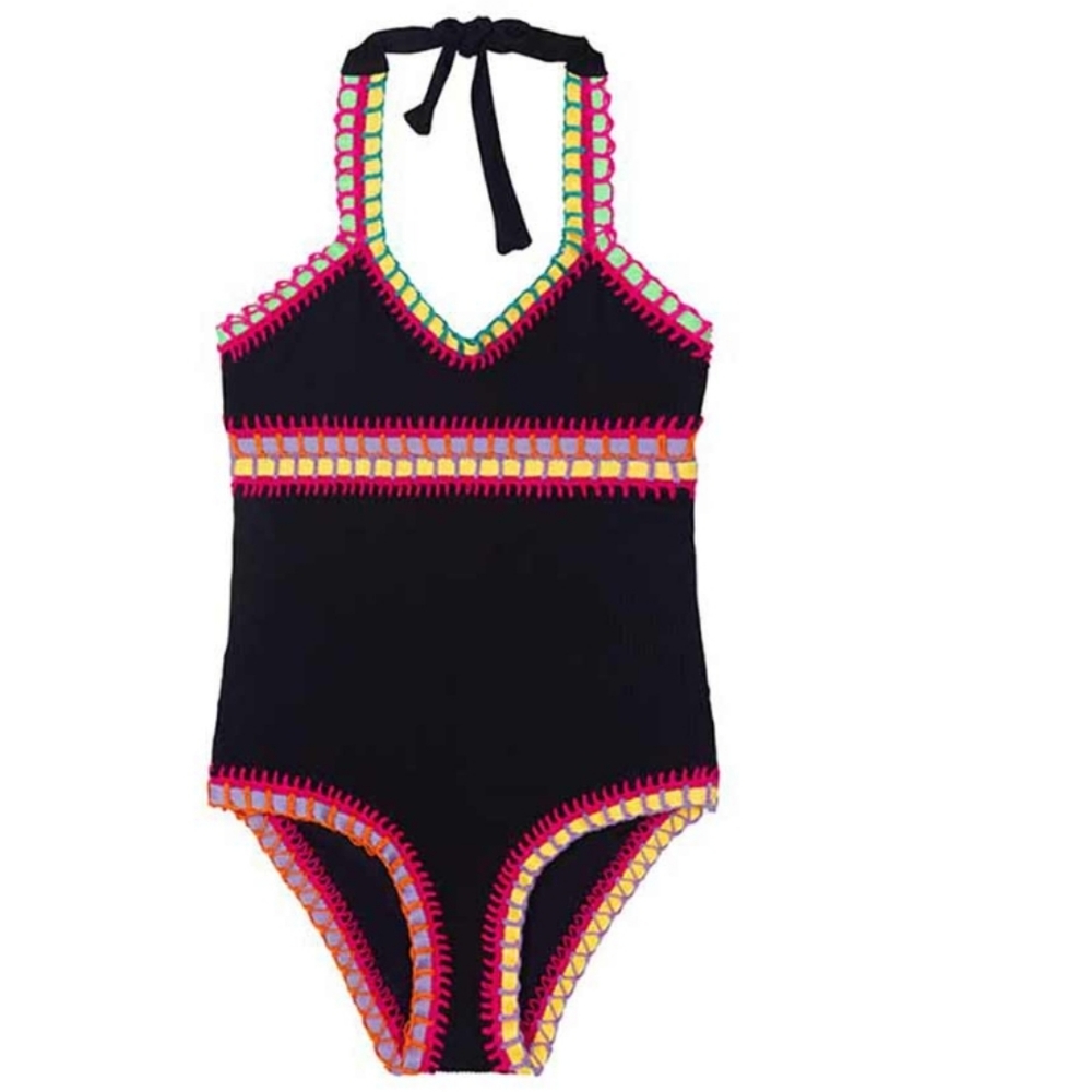 * LAST ONE * NWT PILYQ toddler SIZE 2 BLACK PEARL RAINBOW ONE PIECE KIDS